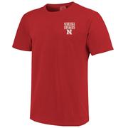 Nebraska Image One Columns Comfort Colors Tee